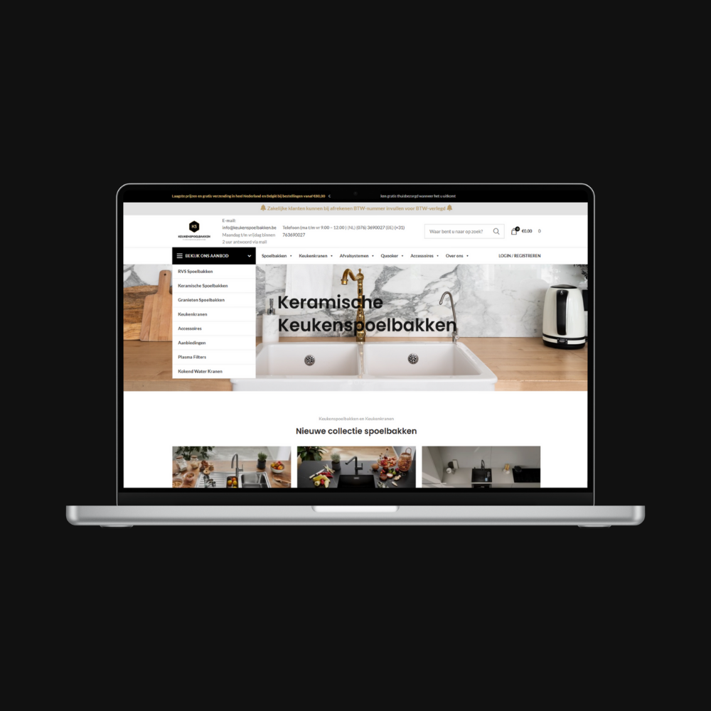 Keukenspoelbakken portfolio screenshot