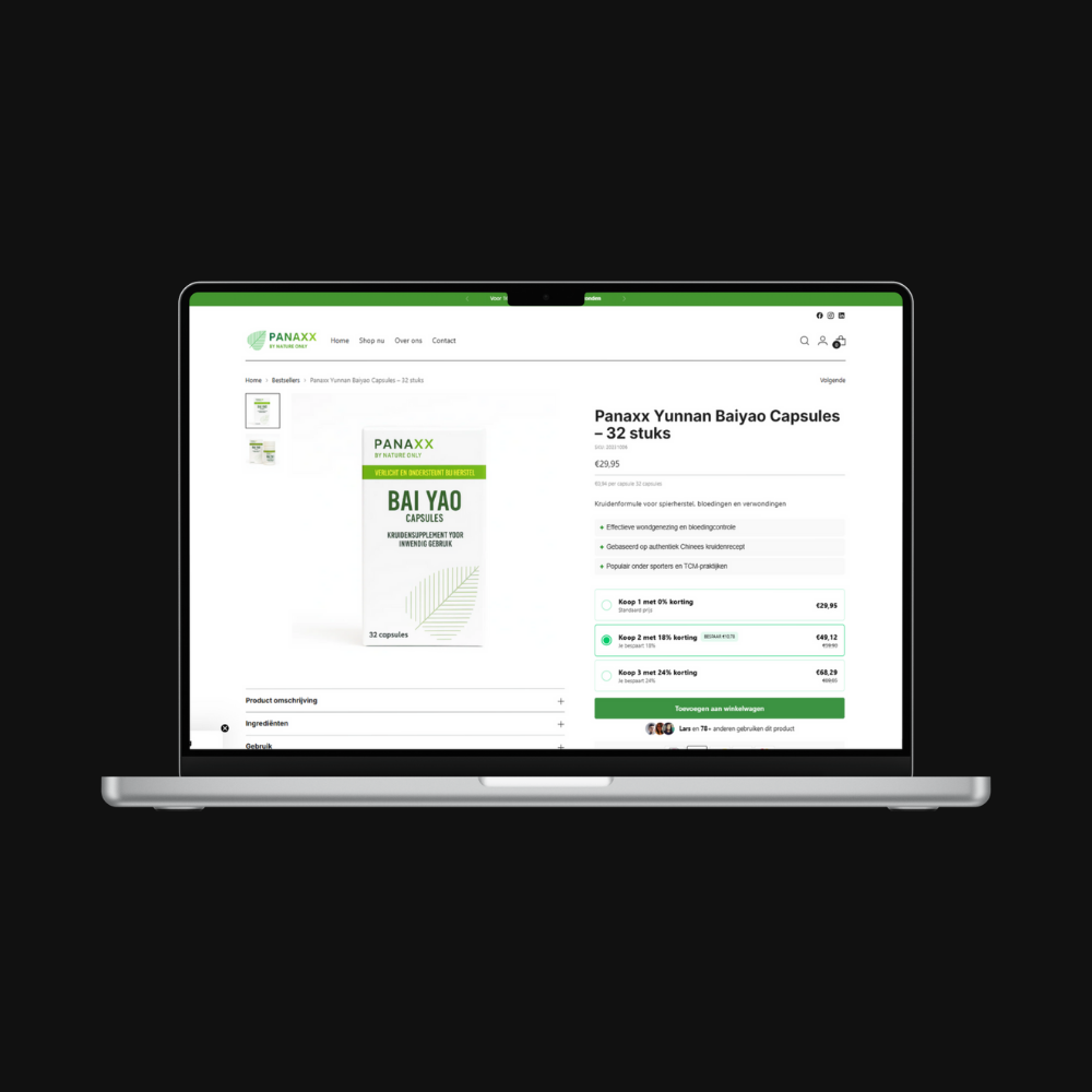 Panaxx portfolio screenshot