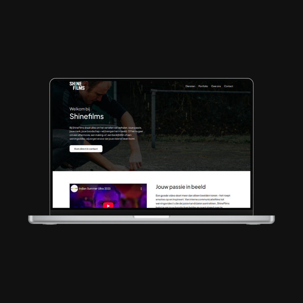 Shinefilms portfolio screenshot